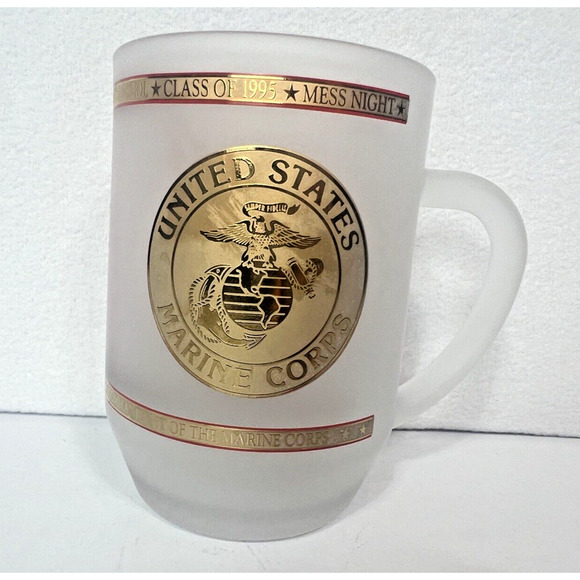 KAPAN KENT‎ Frost GLASS United States Marian Corps GOLD SEAL 18oz BEER MUG - Picture 2 of 4